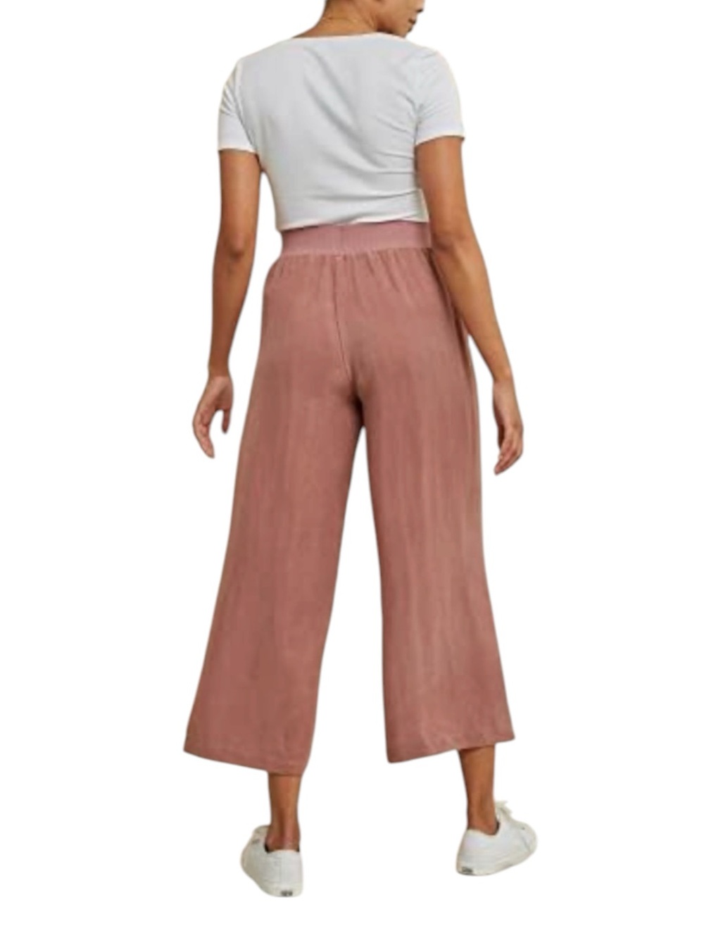 Amour Vert NWT Salice Mixed Cupro Wide Leg Pants Quartz Size XL - Picture 12 of 12